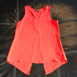 Express Orange Mesh Fancy Top